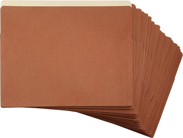 Ekspanderende dokumentmappe i lommeformat, brevstørrelse, 8,9 cm ekspansjon