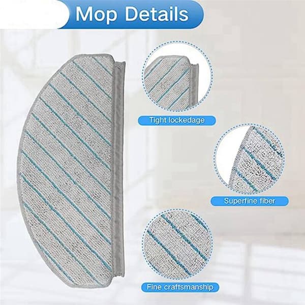 2X til T10 Plus + Genanvendelige Hårdgulvsekspert Kompatible Mikrofiber Bløde Moppepuder Støvsugertilbehør Erstatning