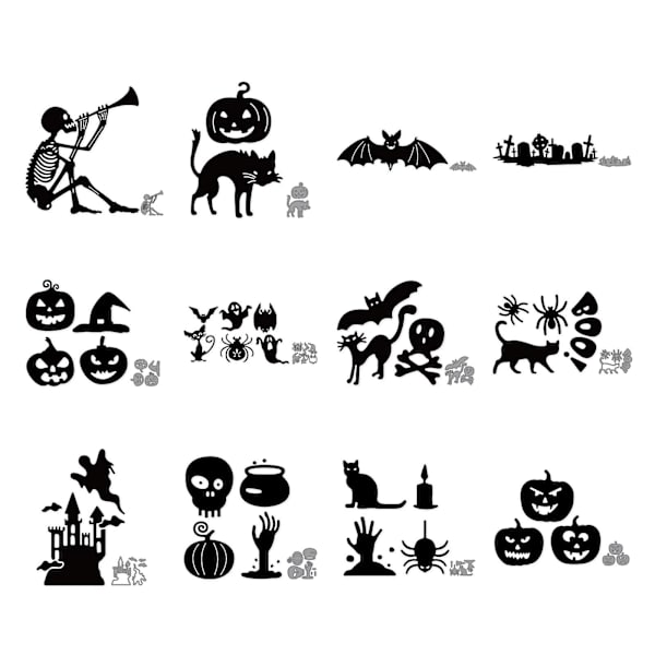 Halloween-utstansingsdør for kortlaging - utstansingsmal for barn