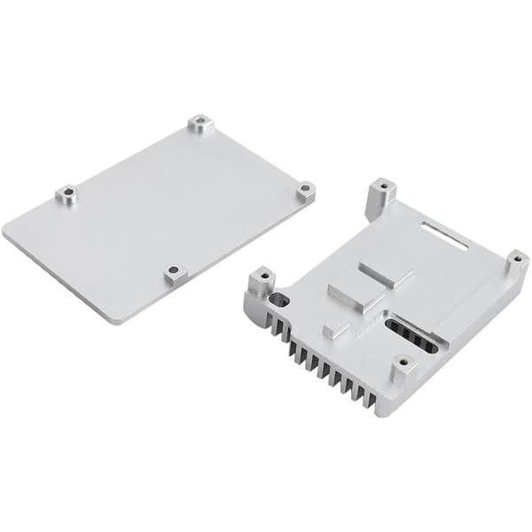 for Raspberry Pi 4 Protective Armor Model B Aluminum Alloy Case/Shell Passive Cooling Metal Heat Sink only for Pi 4B (black)