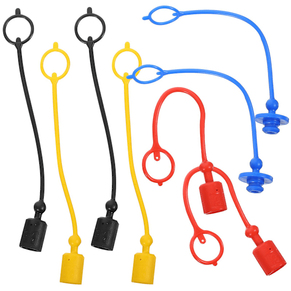 4 Set Hydrauliska Kopplingsskydd Rör Snabbkoppling Kopplings Dammskydd
