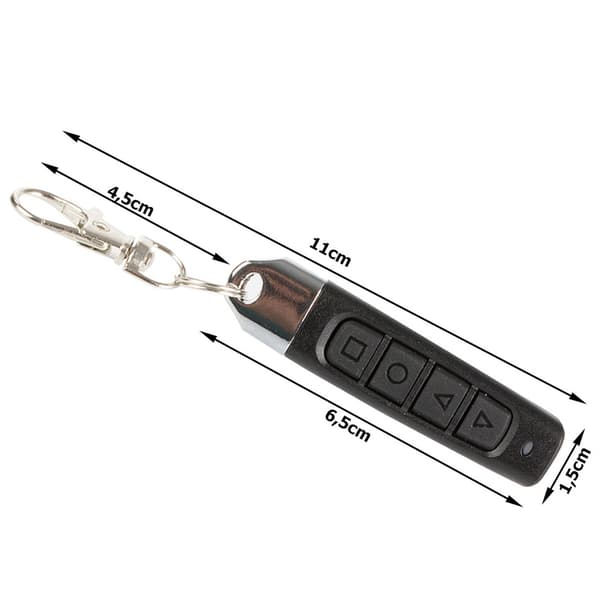 Universal Remote Control for Gate and Door 433.92 MHz Fixed Code Black black