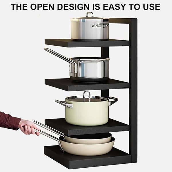Kitchen Countertop Organizer - Adjustable Metal Shelf for Pots and Pans for Cabinets and Sink, 5-Tier Kitchen Organizer