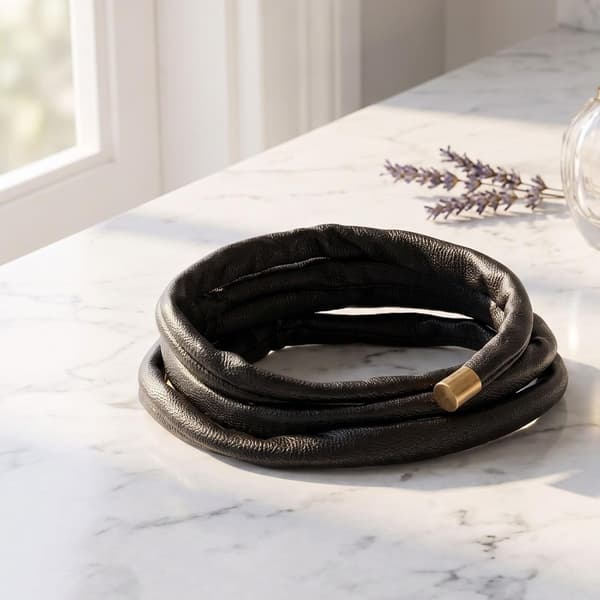 2 stk. sort flettet hårbånd PU-legering fransk stil retro