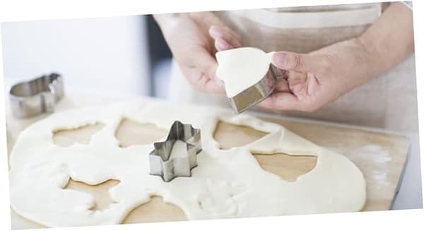 6,2x5 cm Sæt med 6 Letrengørlige Kageforme i Rustfrit Stål - Muslingeskal