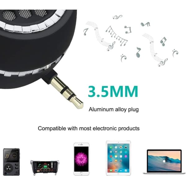 Portable Speaker, Mini Mobile Phone Speaker with 3.5mm AUX Audio