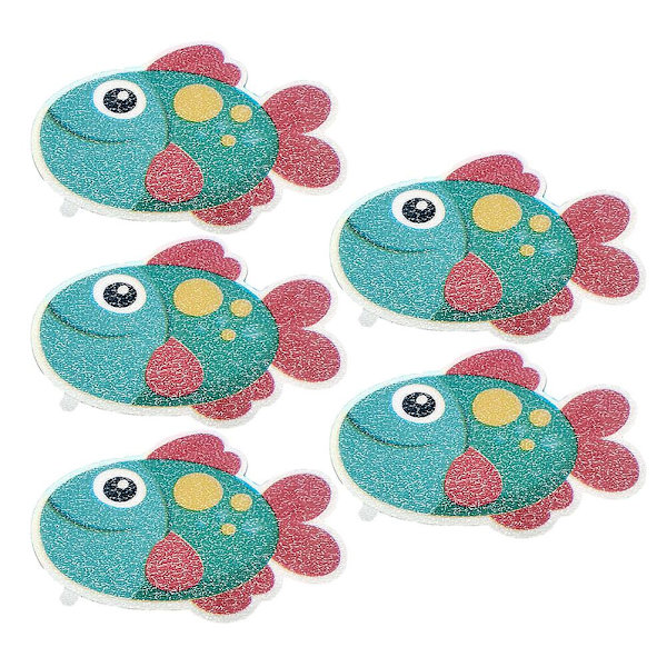 5 st Badkar Halkskydd Stickers Badkar Applikationer Badrum Anti-halk Stickers Badkar Stegsorterade Färger 11.5X9CM