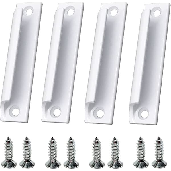 Outer door handle for balcony, outer door handle, patio door handle 4 pcs white