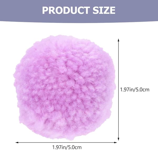 12 stk farverige fluffy pompomkugler DIY håndværksmaterialer bløde polyesterpufkugler