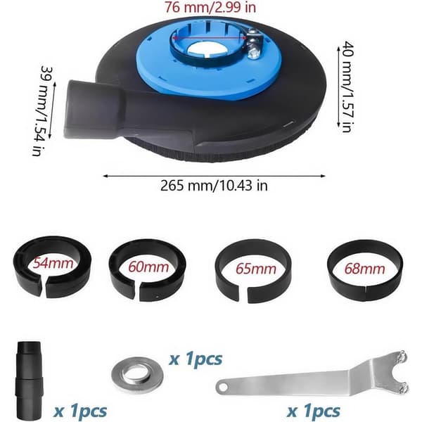 230 mm angle grinder with dust extraction, mini angle grinder, disc grinder, dust extraction housing, 230 mm grinder