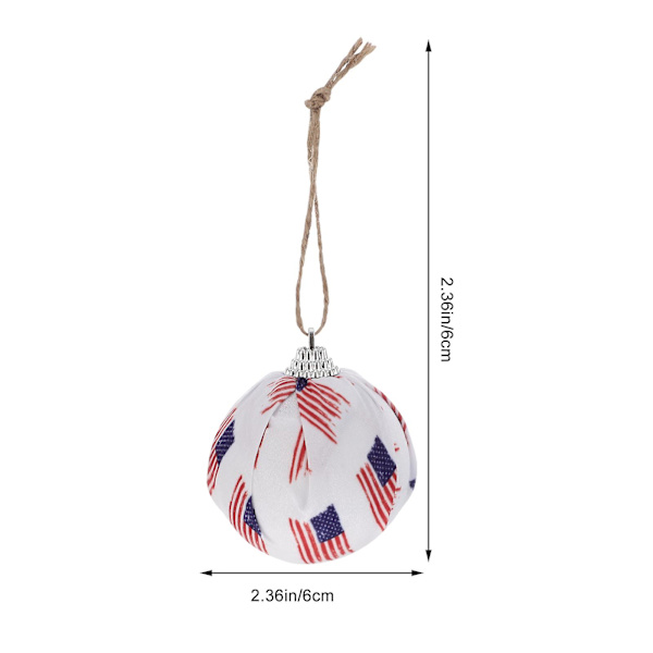5 stk Røde og Blå Femtakkede Stjerne Mønster Ball Hengepynt Hjemmedekor Flaggmønster 6CM Flag pattern 6CM