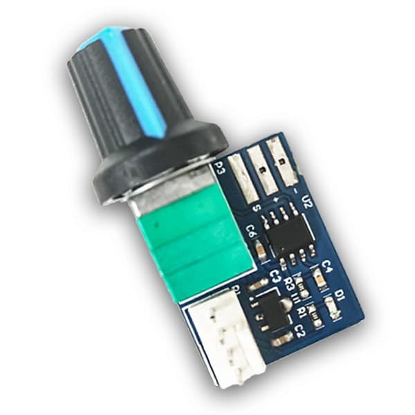 3 stk Datavifte kontroller PWM Hastighetsregulator 12V Enveis 4-Pin Lavstrøm Stille Viftekontroll