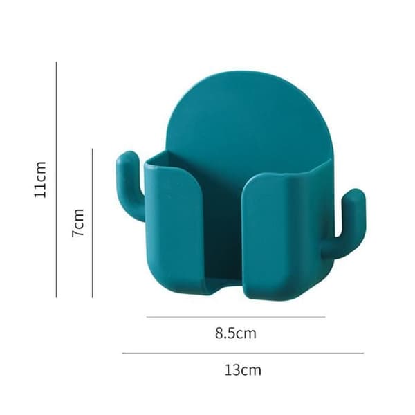 FÖRVARINGSBOX - FÖRVARINGSBRICKA 1 Set Plug Organizer Väggmonterad Stansfri ABS Universal stil-Mörkgrön5