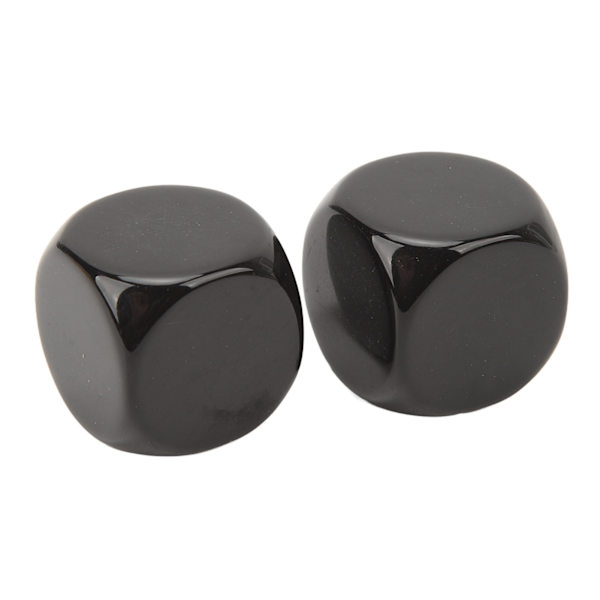 6 Large Rounded Corner Dice Set Waterproof Oxidation Resistant Smooth Surface Bar DIY Black Dice