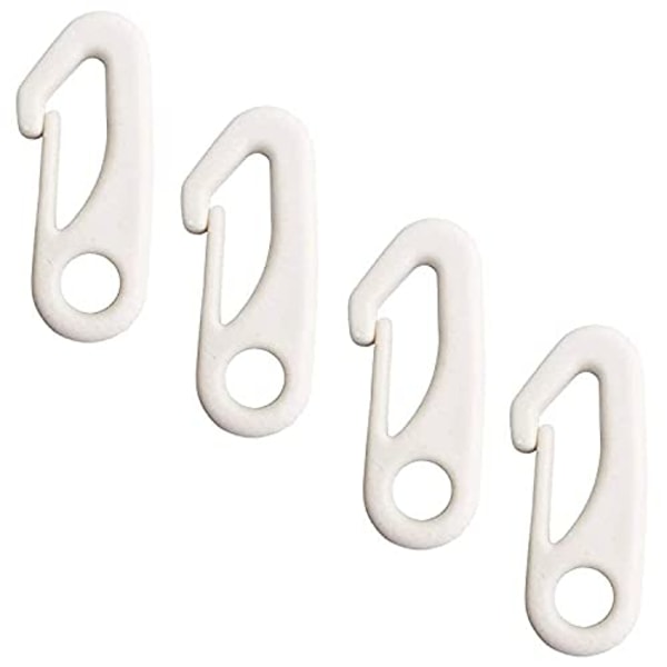 4 st Flaggstångsklämmor Snäppkrokar Nylon Flaggstångsfäste Hårdvara - för att Fästa Flagga på Flaggstång med Rep