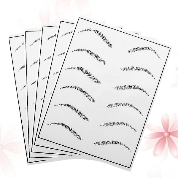 5 Ark Eyebrow Övningshud Tillbehör Eyebrow Träning Hud Eyebrow Övningshud Eye Brow Övningshud Vit