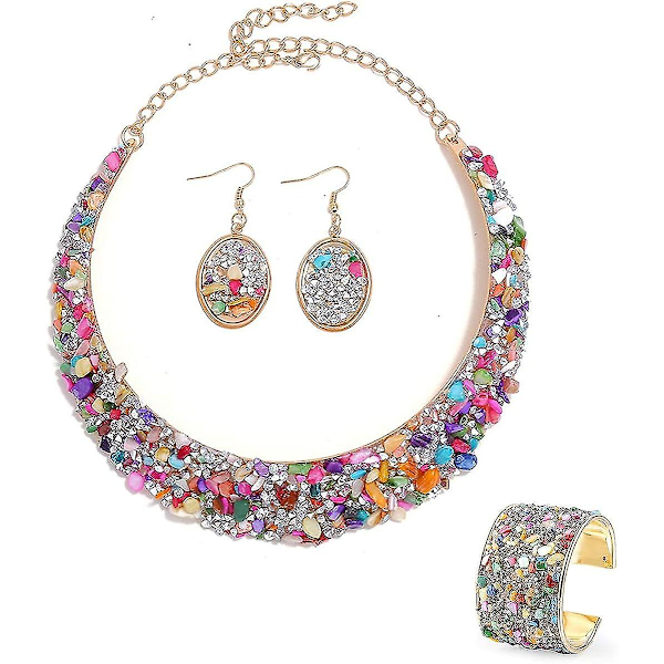 Rhinestone-kaulakoru Kultametalli Naisille Statement-kaulaukset Korut Asusteet Sarjat