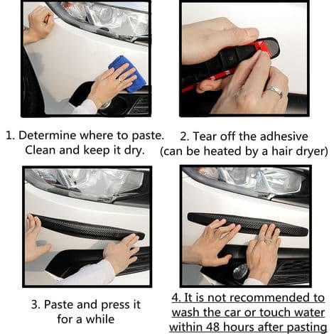 Flexible Bumper Protectors for Front and Rear Bumper, Scratch Protection, Universal Bumper Guard Strip, Self-Adhesive Car Bumper Protector