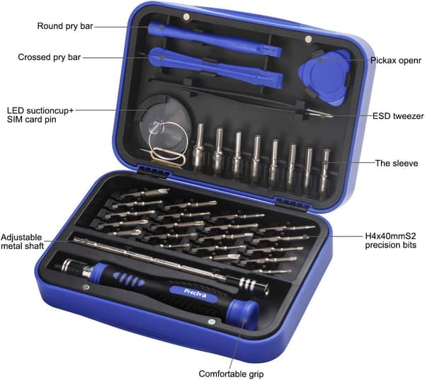 6-pack 50mm 2.0-6.0mm Flat Screwdriver Bits S2 Alloy Magnetic 0.25\" Hex Screwdriver Bits