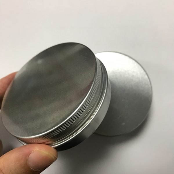 2 stk. 15 ml små ounce tomme sølv aluminiumsdåser metal ståldåser, prøve kosmetikbeholder, skydelågsæske