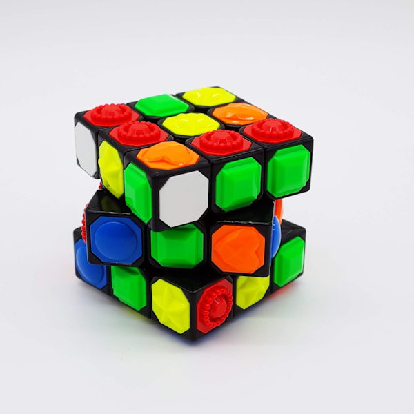 Magic Cube 3x3x3 Taktiilinen Kuutio Sokeille 3D Kohokuvioitu Pistekirjoitus Sormenjälki Nopeuskuutio