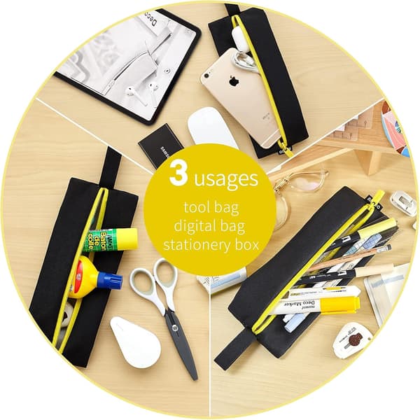 Small Pencil Case Portable Pen Pouch Handheld Stationery Large