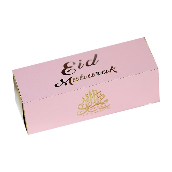 Pink50 Pack Cake Choklad Box Cutout Rektangulär godisbehållare Holiday Party Supplies Rosa