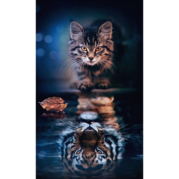 Diamond Painting Cat, 5D Diamond Painting, Diamond Painting, Cat Diamond Painting Kit, Cat and Tiger Diamond Painting, Diamond Emb