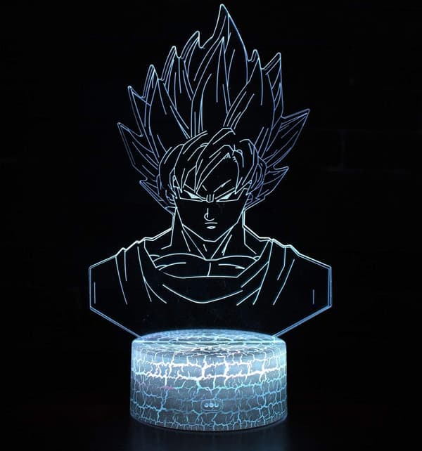 3D optisk illusionslampe LED natlampe, 7 farver touch sengebord