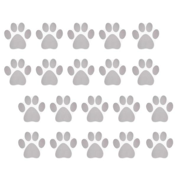 20 st Hundfotavtryck Dekaler Tecknade Badkarsdekaler Halkskydd Självhäftande Badkarspads (grå) Grå 20 st 9X8.5cm