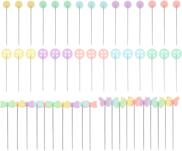 400 Pieces Straight Quilting Pins for Fabric Sewing with Flat Head, Patchwork Tailor Positioning Pins