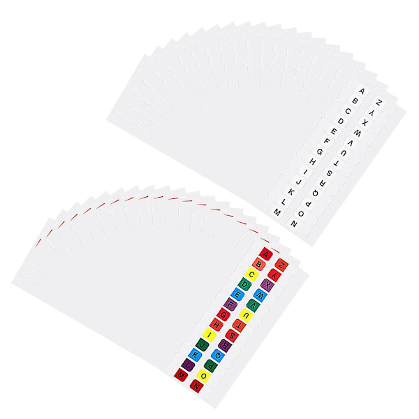 40 arkkia sivumerkintälaput Aakkoslaput Muoviset muistikirjan aakkoslaput Itsekiinnittyvät sivulaput Lajitelmaväri 16,9X6,5CM