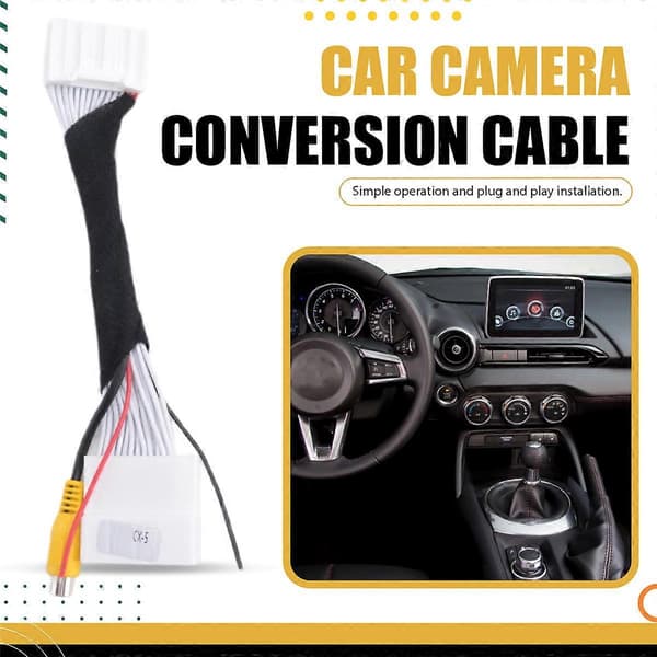 28-stifts RCA-videoadapter för backkamera för Mazda 2 3 6 CX-5 Demio Axela Roadster