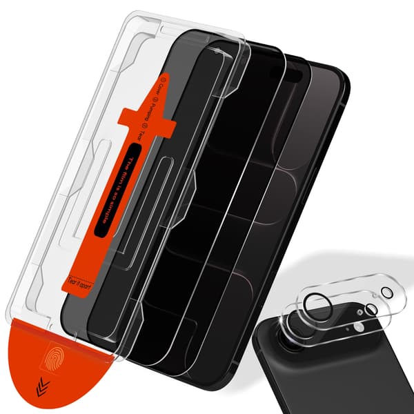 2-pack Compatible with iPhone 17 Air Privacy Screen Protector & 2-pack Lens Protector - Tempered Glass | [Automatic Installation] - Bubble-free iPhone 17 Air iPhone 17 Air