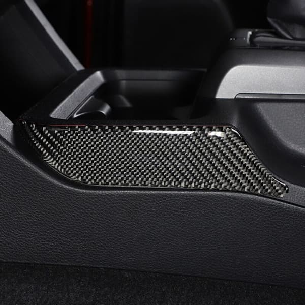 Decorative Carbon Fiber Center Console Gear Shift Panel Cover for 2015-2020