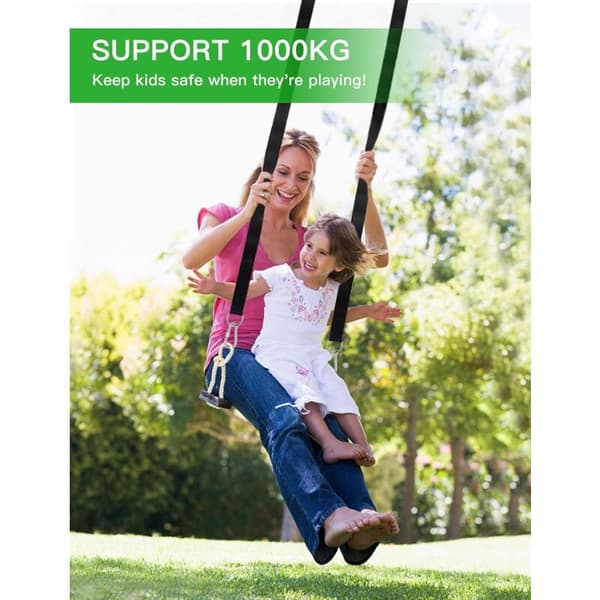 Hammock Strap, Tree Swing Strap, Hammock Swing Mount for Trees 2 x 150 cm with D-ring - Two Carabiners - Max Load 500 kg
