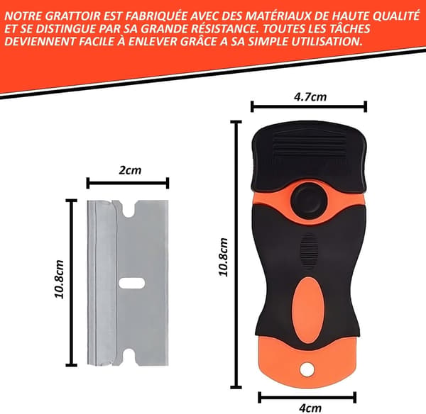 Ceramic Hob Scraper - Window Scraper - Universal Scraper Kit and 10 Replacement Blades