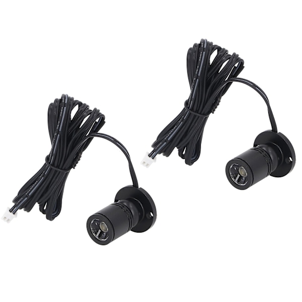 Dimbar Mini Spotlight 5V Mini LED Spotlight 1 til 2 Spotlights med Dimmer for Display Smykkeskap Veranda [Db] Svart Black Natural Light