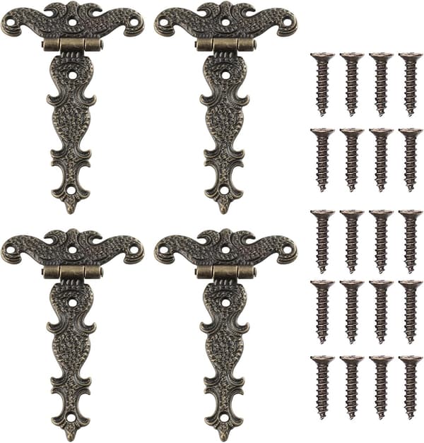 Retro Hinges, Retro Bronze Decorative Hinges with Mounting