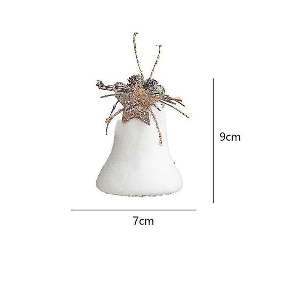 Julgranskulor, Julgranshänge, Vit Snöscen (3 st, Vit)