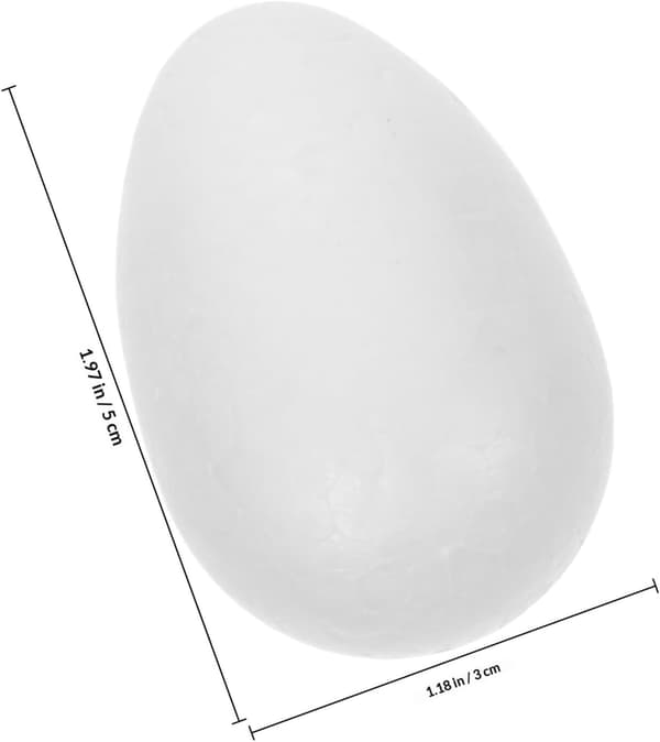 100 hvite 50 mm isopor egg til påskehåndverk DIY-maling glatte kunstige eggkuler