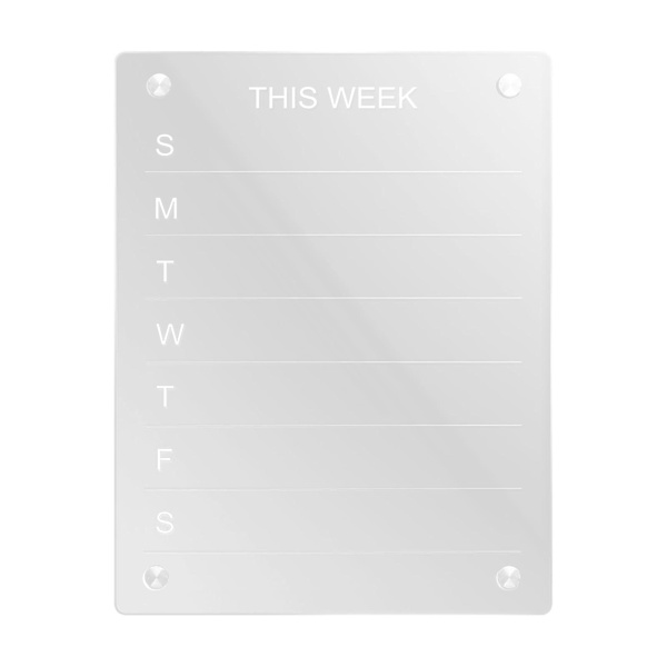 Akryl Magnetisk Kalender För Kylskåp 15x11 Tum Magnetisk Kalender För Kylskåp Transparent Torkbar Kalender