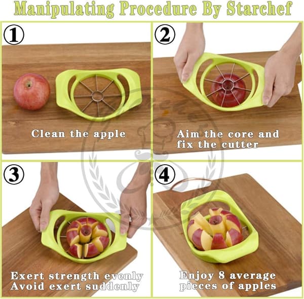 Apple Slicer, Corer, Divider, Wedger (8 Slices, Green)