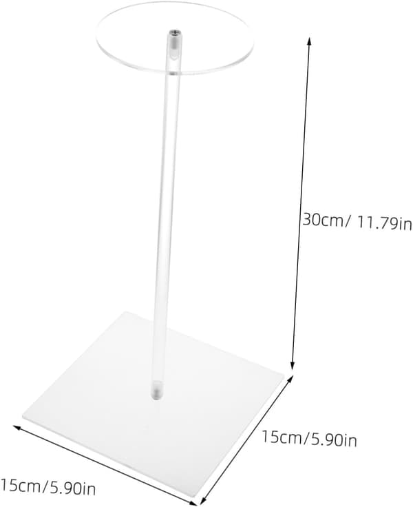 Akrylhattstativ Rund Baseballcap Organizer Plassbesparende Bordstativ for Garderobe Soverom Kommode