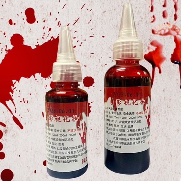 500ml Halloween nestemäinen veri puku näyttämö realistinen fake veri 30/60/100/200/500ml500ml