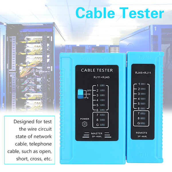 Ethernet LAN Network Cable Tester RJ45 RJ11 Test Tool