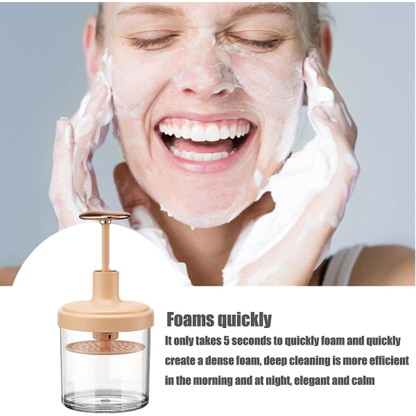 Cleansing Foam Cup Maker, Facial Cleanser Foam Maker, Whip Maker kasvojen puhdistustyökalu, Travel Home Deep Skin Care -puhdistustyökalu, 1 pakkaus vaaleanpunainen