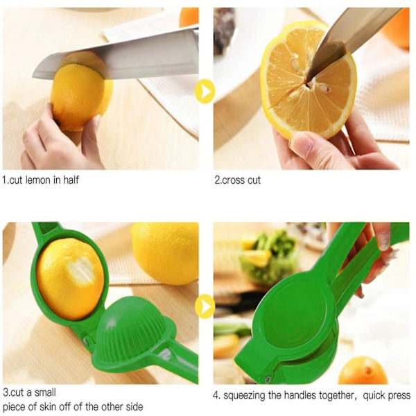 1 stk Premium Kvalitet Metal Citron Lime Squeezer Manuel Presse Saftpresser Grøn