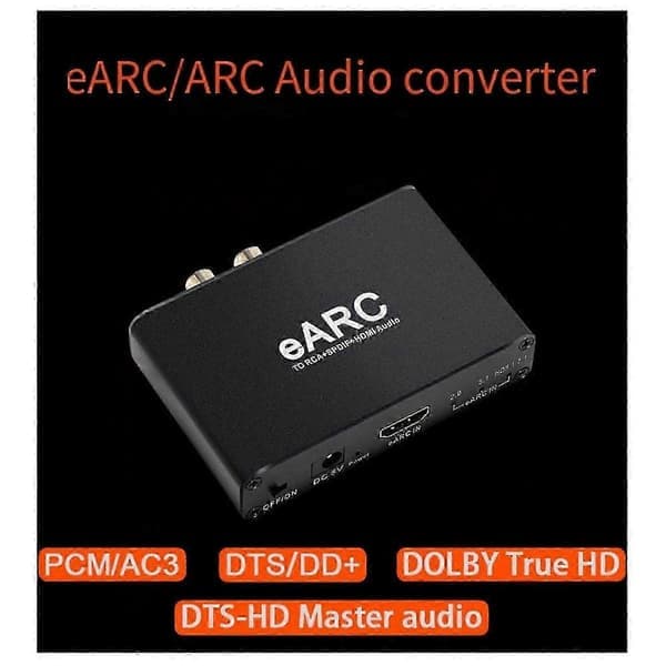 HDMI EARC ARC Audio Extractor 192Khz-konverter til RCA-adapter til digitalt TV-lyd
