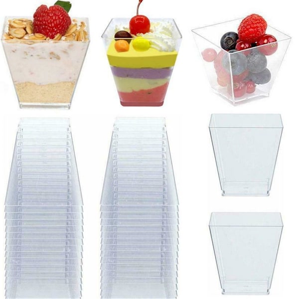 Plastglas til Dessert 50pcs